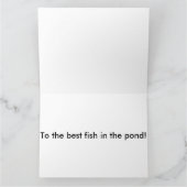 Happy Birthday Fish Kaart (Binnen)