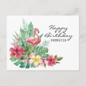 Happy Birthday Flamingo Briefkaart (Voorkant)