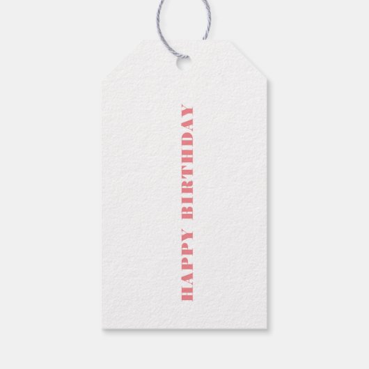 Happy Birthday Flamingo Cadeaulabel (Achterkant)