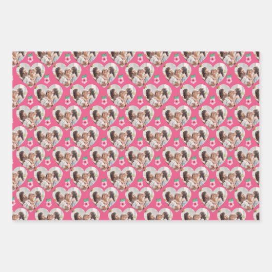 Happy Birthday Flamingo Wrapping Paper Sheets (Voorkant)