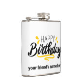 Happy Birthday Flask Custom Name Gift Heupfles (Rechts)
