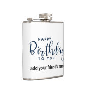 Happy Birthday Flask Custom Name Gift Heupfles (Rechts)