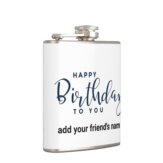 Happy Birthday Flask Custom Name Gift Heupfles (Rechts)