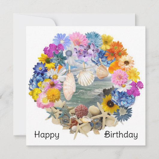 Happy Birthday Flat Card (Voorkant)
