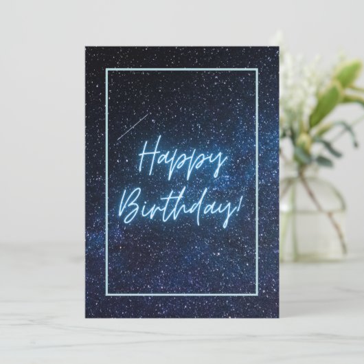 Happy Birthday Flat Card Feestdagenkaart (Staand voorkant)