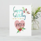 Happy Birthday Flat Card Feestdagenkaart (Staand voorkant)