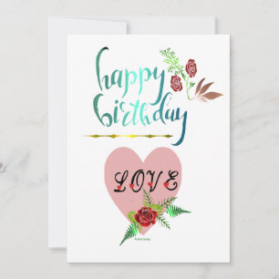 Happy Birthday Flat Card Feestdagenkaart