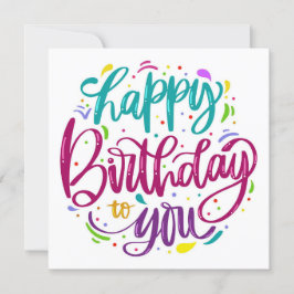 Happy Birthday Flat Card Kaart