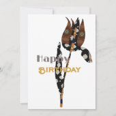 Happy Birthday Flat Holiday Kaart (Voorkant)
