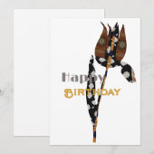 Happy Birthday Flat Holiday Kaart (Voorkant / Achterkant)