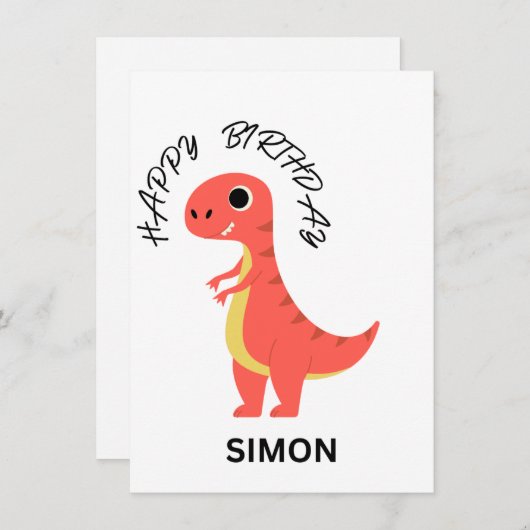 HAPPY BIRTHDAY Flat Kaart (Voorkant / Achterkant)