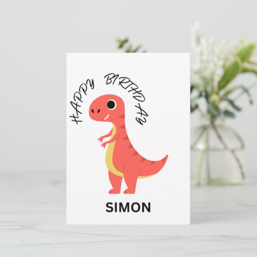 HAPPY BIRTHDAY Flat Kaart (Staand voorkant)