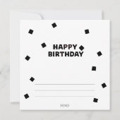 HAPPY BIRTHDAY Flat Note Card Bedankkaart (Achterkant)