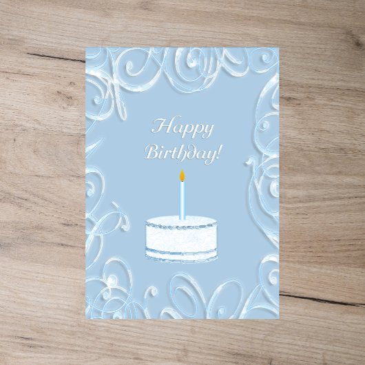 Happy Birthday Flat Wenskaart Feestdagenkaart