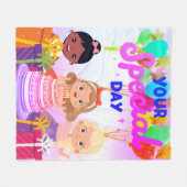 Happy Birthday Fleece Blanket Deken (Voorkant (Horizontaal))