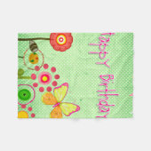 Happy Birthday Fleece Deken (Voorkant (Horizontaal))