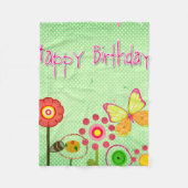 Happy Birthday Fleece Deken (Voorkant)