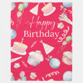 Happy Birthday Fleece Deken (Voorkant)