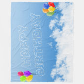 HAPPY BIRTHDAY FLEECE DEKEN (Voorkant)