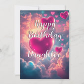 Happy Birthday Floating Hearts Verjaardag Kaart (Voorkant)