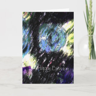 Happy Birthday Floral Abstract Kaart