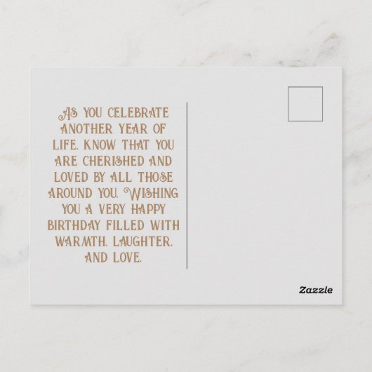 Happy Birthday Floral Beauties Briefkaart (Achterkant)