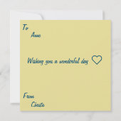 Happy Birthday Floral Blauwgroen design Aangepaste (Achterkant)