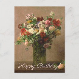 Happy Birthday - Floral Bouquet | Franse kunst Briefkaart