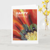 Happy Birthday Floral Briefkaart (Gele Bloem)