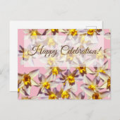 Happy Birthday Floral Briefkaart (Voorkant / Achterkant)