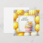 Happy Birthday Floral Card Feestdagenkaart (Voorkant / Achterkant)