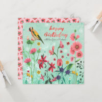 Happy Birthday Floral Flowers | WENSKAART