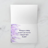 Happy Birthday Floral Gevouwen Vakantie Kaart (Binnen)