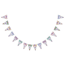 Happy Birthday Floral Girls Name Party Bunting Vlaggetjes