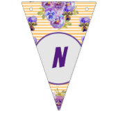 Happy Birthday Floral Girls Name Party Bunting Vlaggetjes (Derde vlag)