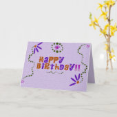 Happy Birthday Floral Kaart (Gele Bloem)