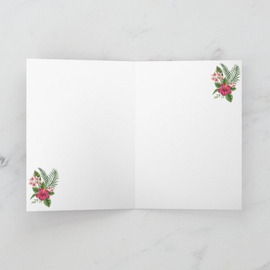 Happy Birthday Floral Kaart (Binnen)