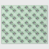 Happy Birthday Floral Photo Lijst Cadeaupapier (Vlak)