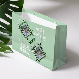 Happy Birthday Floral Photo Lijst Groot Cadeauzakje