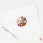 Happy Birthday Floral Ronde Sticker (Envelop)
