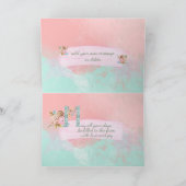 Happy Birthday Floral Tea Waterverf  Kaart (Binnen)