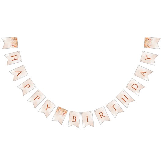 Happy Birthday Floral Vlaggetjes (Alle)