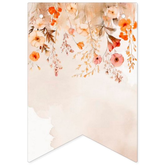 Happy Birthday Floral Vlaggetjes (Eerste vlag)