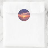 Happy Birthday Florida Beach Sunset Ronde Sticker (Tas)