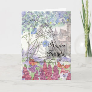 Happy Birthday Flower Card Zen Meditation Kaart