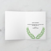 Happy Birthday Flower Floral Custom Design  Kaart (Binnen)