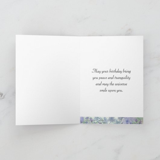 Happy Birthday Flower Kaart Zen Meditatie (Binnen)