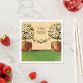 Happy Birthday  Flowering Pots Paper Napkin Servetten (Insitu)