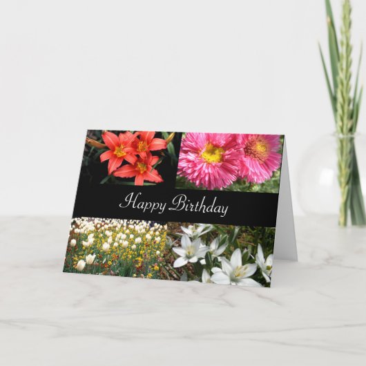 Happy Birthday Flowers 2 | Kaart (Voorkant)