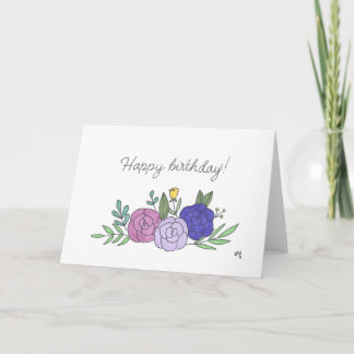 Happy Birthday Flowers 2 Kaart
